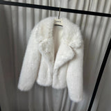 Plush Artificial Fur Coat for Women