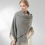 High-End Wool Cloak Scarf for Women