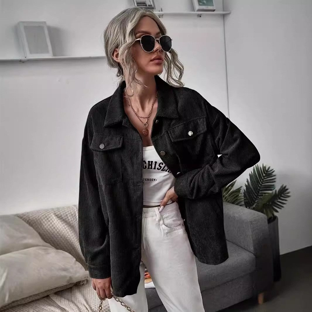 Chic Loose-Fit Lapel Jacket