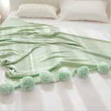 Cotton Knit Ball Carpet Blanket