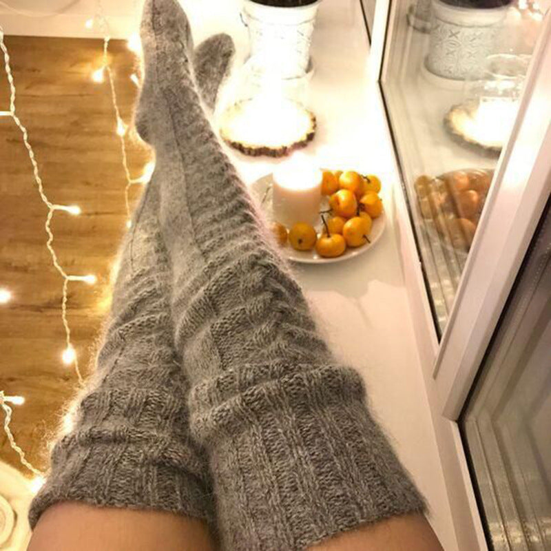 Women's Over-the-Knee Winter Pile Socks
