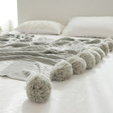 Cotton Knit Ball Carpet Blanket