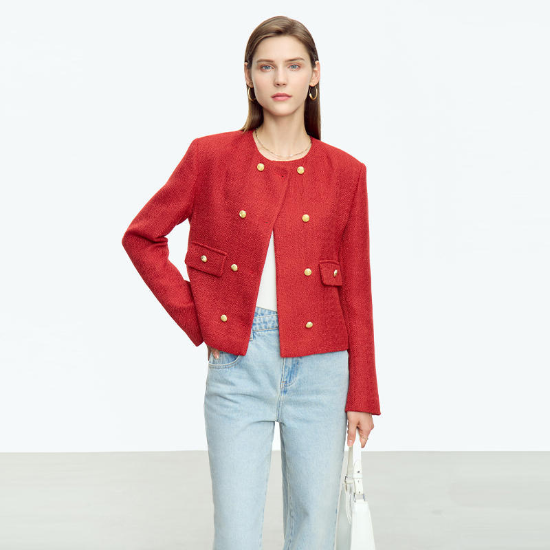 Elegant Double-Breasted Jacket for Spring
