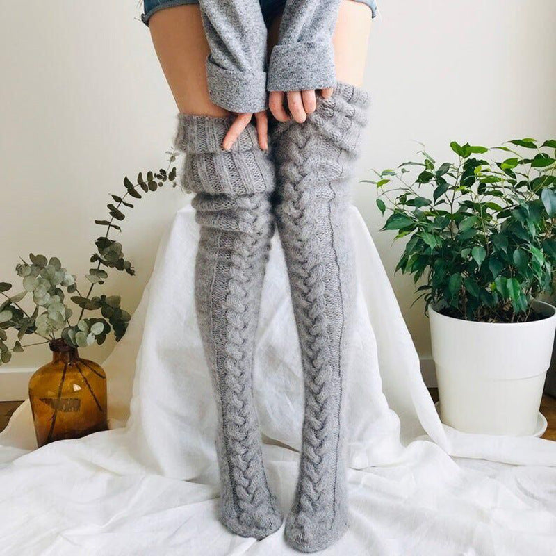 Women's Over-the-Knee Winter Pile Socks