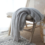 Nordic Knitted Woolen Bubble Blanket