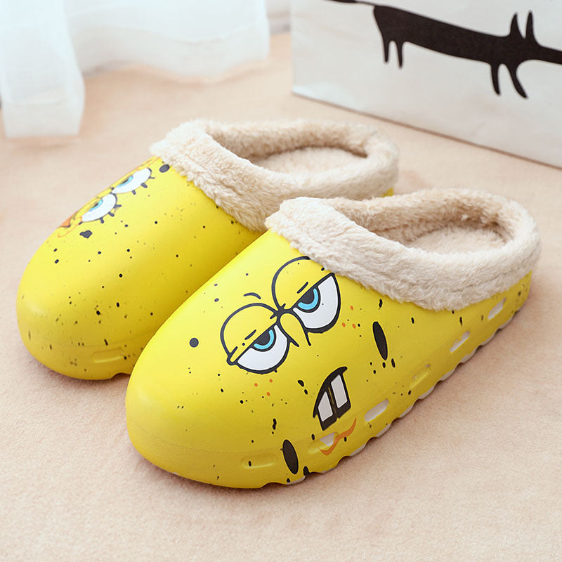 Warm Cotton Slippers with Cartoon Anime