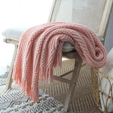 Nordic Knitted Woolen Bubble Blanket
