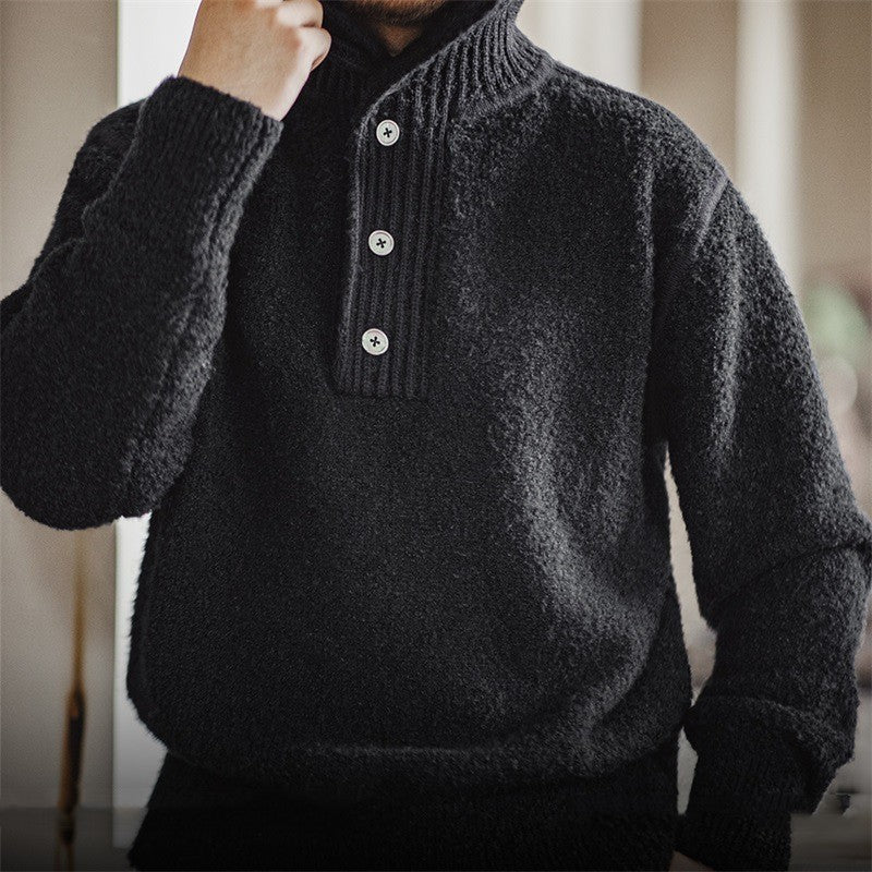 Men's Thick Lapel Thermal Sweater
