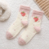 Women's Strawberry Winter Sleeping Socks