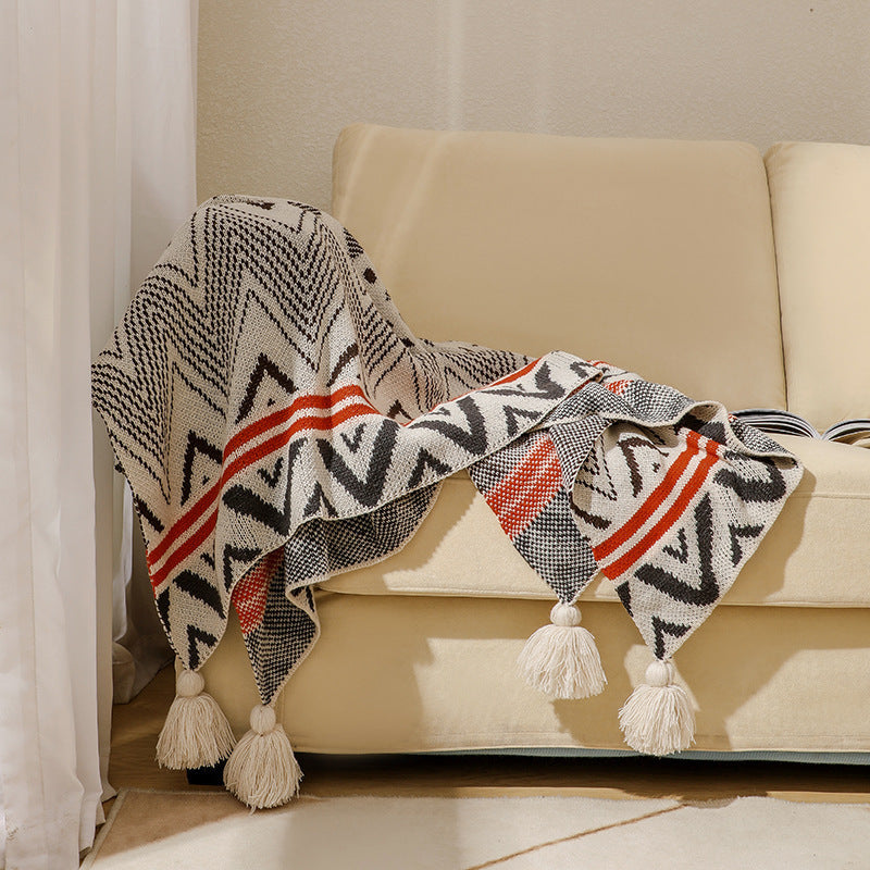 Bohemian Tassel Sofa and Nap Blanket