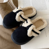 Vintage Cotton Home Shoes with Fleece Lining