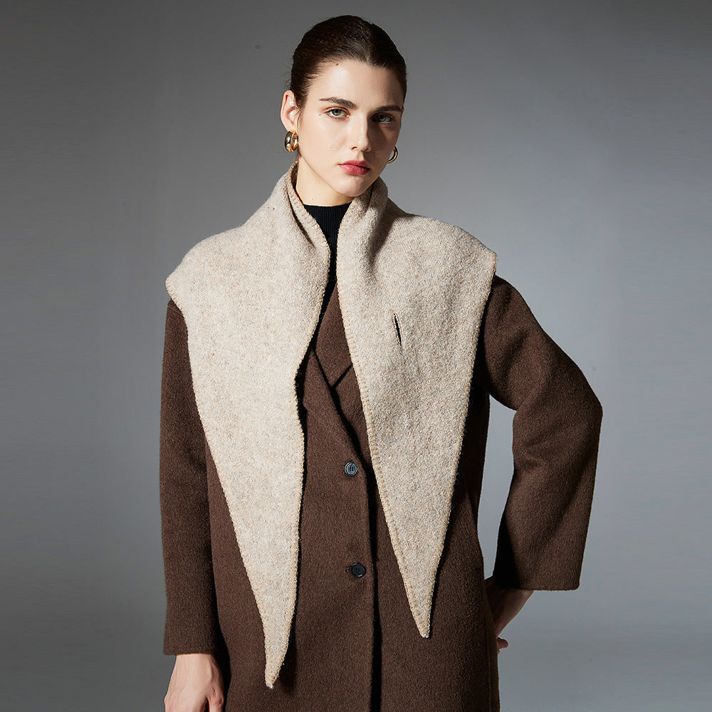 Chic Triangular Wool Shawl Scarf