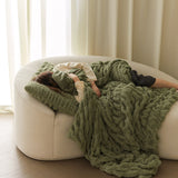 Plain Fur Velvet Sofa Blanket