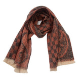 Versatile Paisley Jacquard Winter Scarf