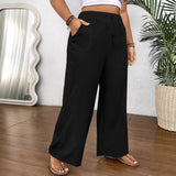 Pantaloni larghi con coulisse e gambe larghe