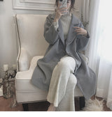 Wide-leg, high-waisted angora knit pants