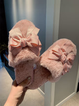 Chaussons coréens en coton avec nœud papillon