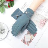 Winter Riding Gloves Made of Deerskin Velvet