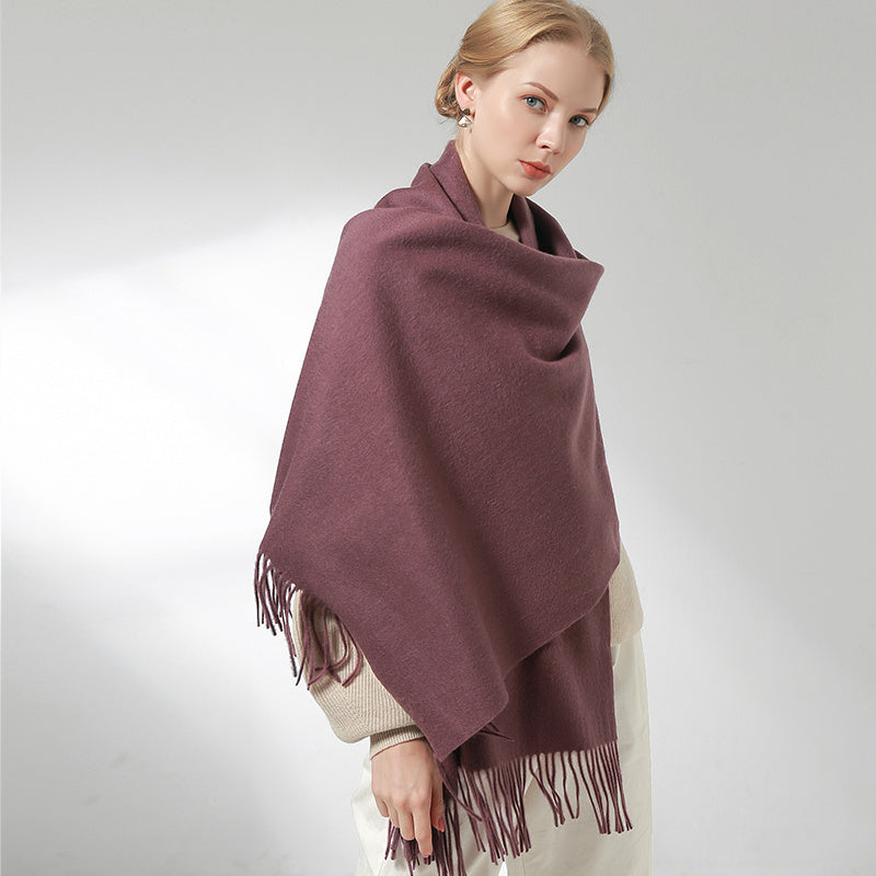 High-End Wool Cloak Scarf for Women