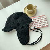 Lamb Wool Plush Ear Protection Bonnet
