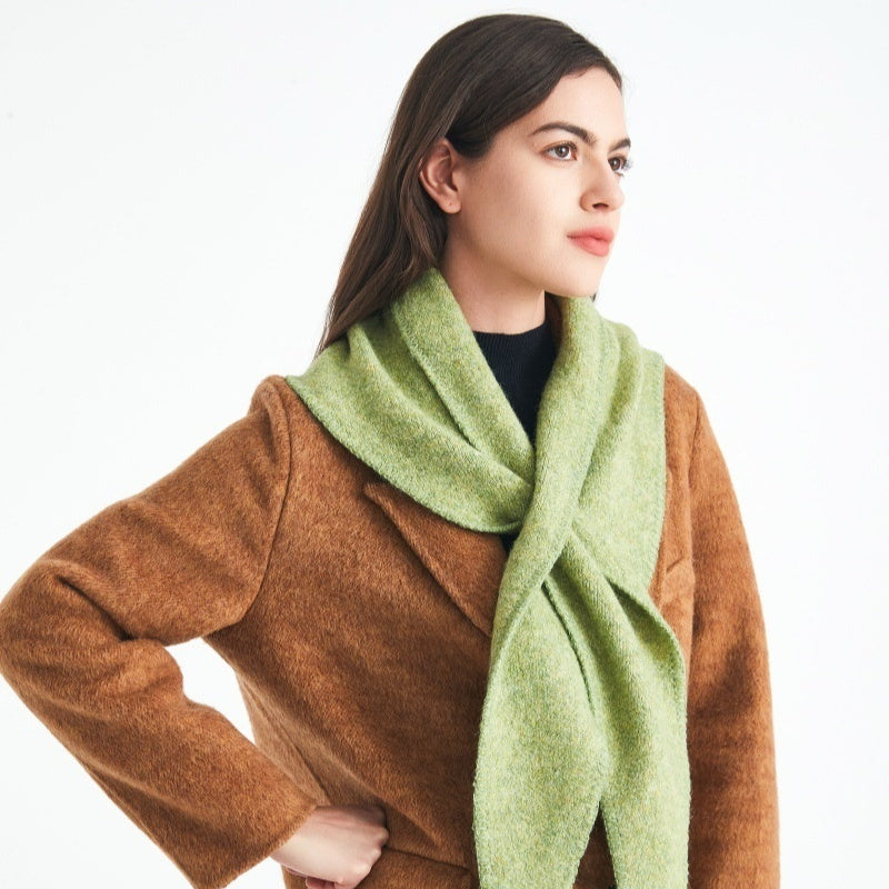 Korean Style Wool Triangle Shawl Scarf