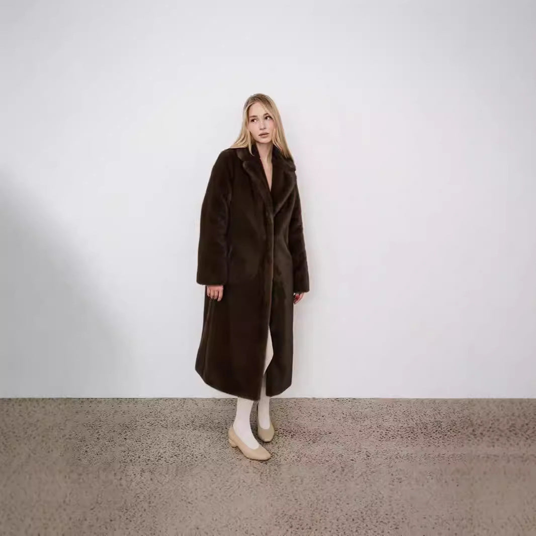 Manteau long en laine personnalisé pour femme