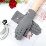 Winter Riding Gloves Made of Deerskin Velvet