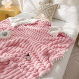 Soft Dehaired Angora Sofa Blanket