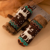 Knit Wool Gloves with Fleece Lining for Winter