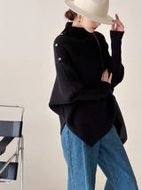 Oregelbunden polotröja för kvinnor