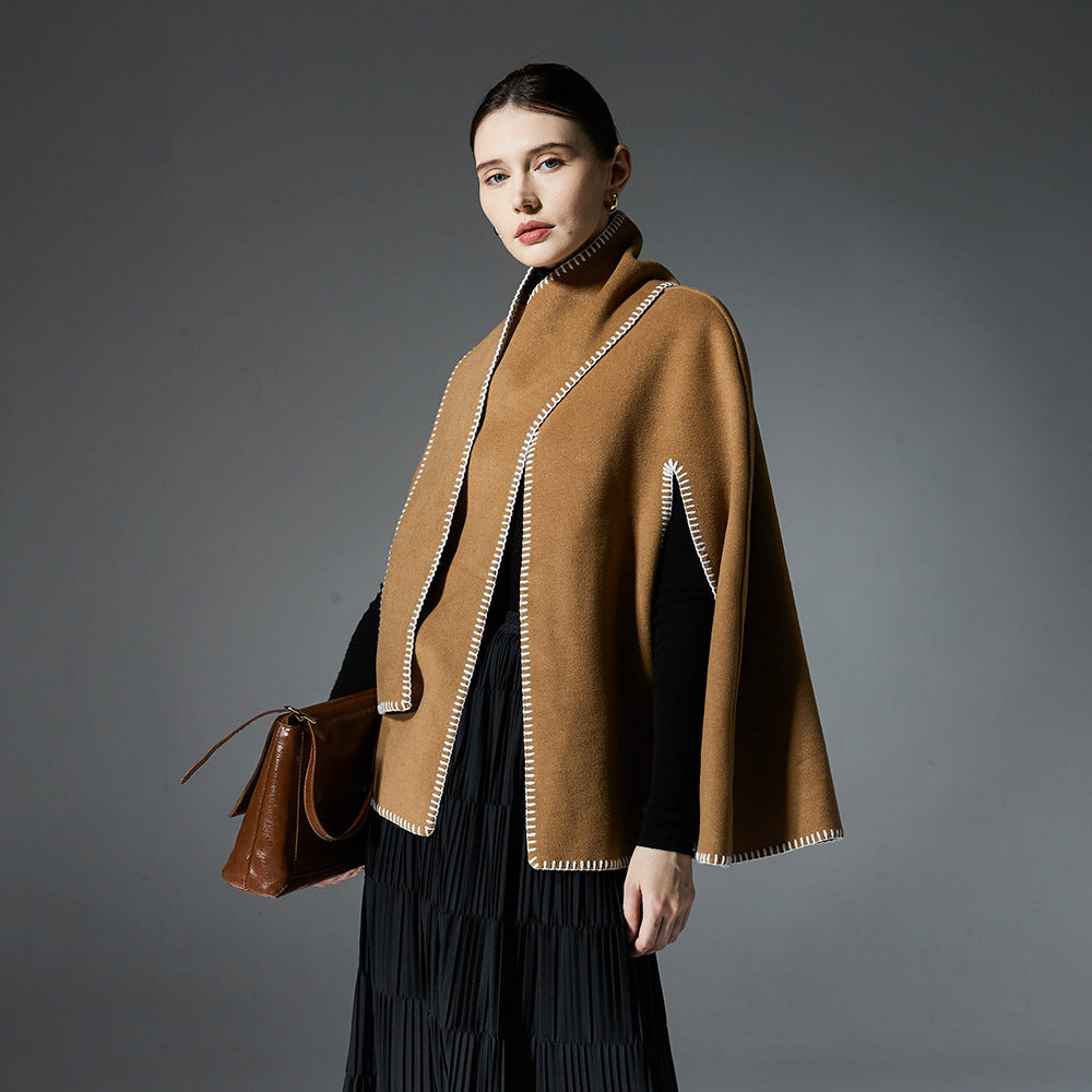 Chic Camel Cape Scarf