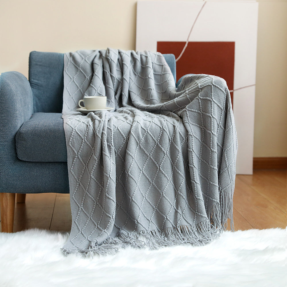Nordic Imitation Cashmere Sofa Blanket