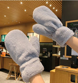 Thick Plush Winter Mittens for Women
