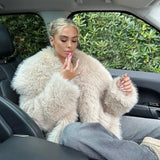 Manteau court en fourrure pelucheuse pour femme - Chic Street Fashion