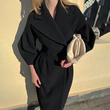 Женское классическое двубортное зимнее длинное пальто