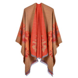 Street Style Double-Sided Jacquard Split Shawl