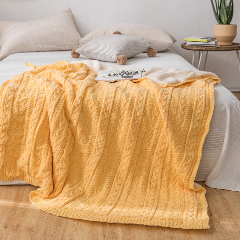 European Style Retro Knitted Sofa Blanket
