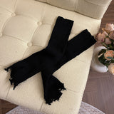 Färgglada stickade långa vinterhandskar med dopamin för kvinnor