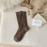 Japanese Style Wool Mid-Calf Socks