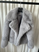 Plush Artificial Fur Coat for Women
