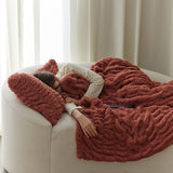 Plain Fur Velvet Sofa Blanket
