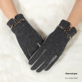 Wool Fleece Touch Screen Gloves That Are Windproof