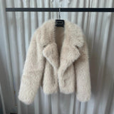 Plush Artificial Fur Coat for Women