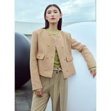 Elegant Double-Breasted Jacket for Spring