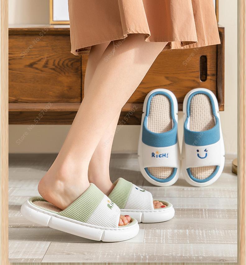 Home Slippers Made of Cotton and Linen for Four Seasons