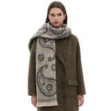 Versatile Paisley Jacquard Winter Scarf
