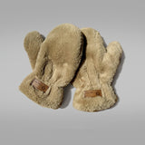 Fleece-Lined Plush Mittens for Women