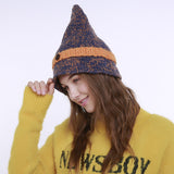 Women's Wool Mixed-Color Pointed Hat