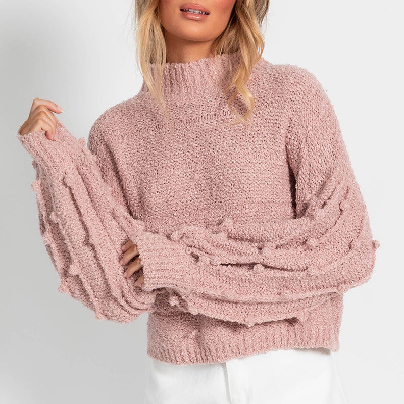 Sweet V-Neck Applique Sweater for Women