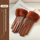 Women's Soft Suede Winter Gloves
